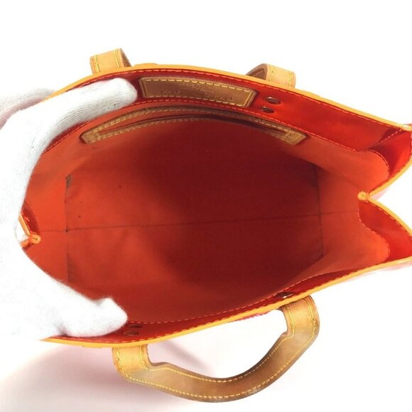 LOUIS VUITTON M91905 Lead PM Tote Bag Hand Bag Monogram Vernis - Picture 9 of 16